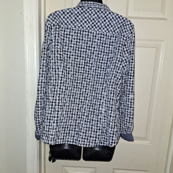 Tommy Hilfiger checked floral button up blouse - Picture 4 of 5